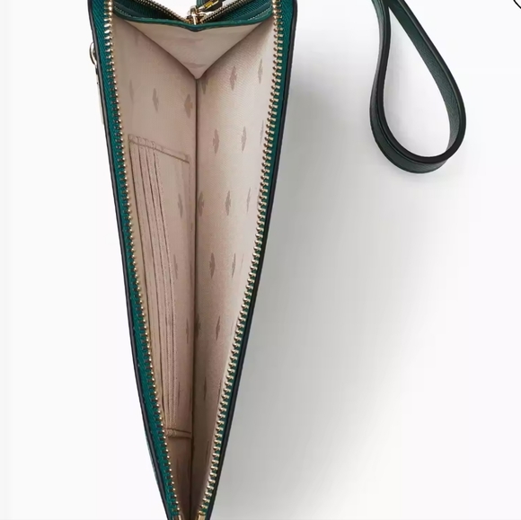 Kate Spade Staci Medium Zip Wristlet Deep Jade Green - Picture 4 of 8